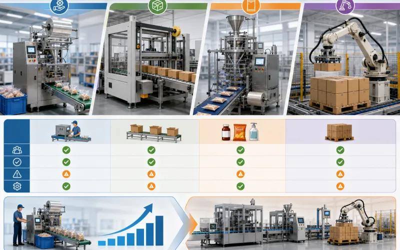 Phân loại các dòng máy đóng gói tự động: Ưu nhược điểm và tiêu chí chọn lựa