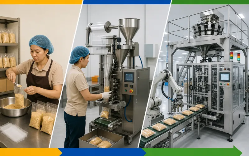 Phân loại theo mức độ tự động hóa: tự động – bán tự động – thủ công