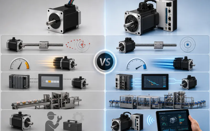 So sánh tổng quan về động cơ servo và động cơ bước